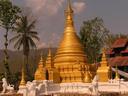 Another reminder of Burma, the stupa at a local temple in Mae Sariang.